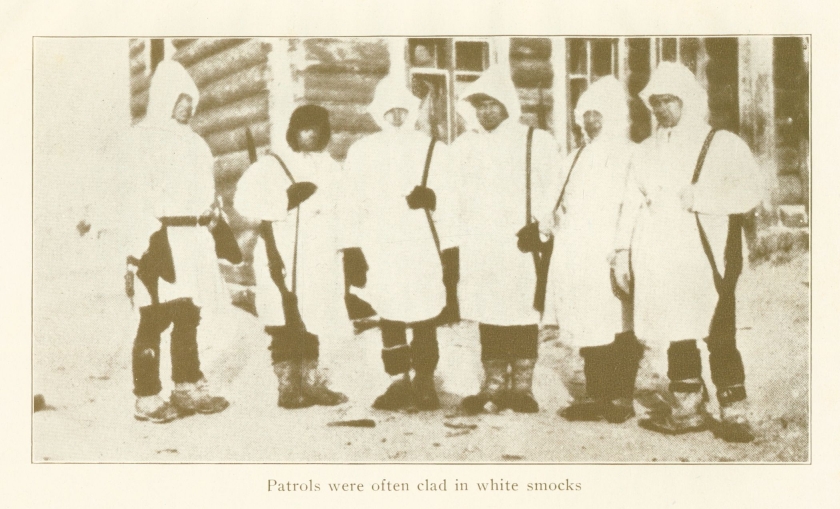 Patrols were often clad in white smocks