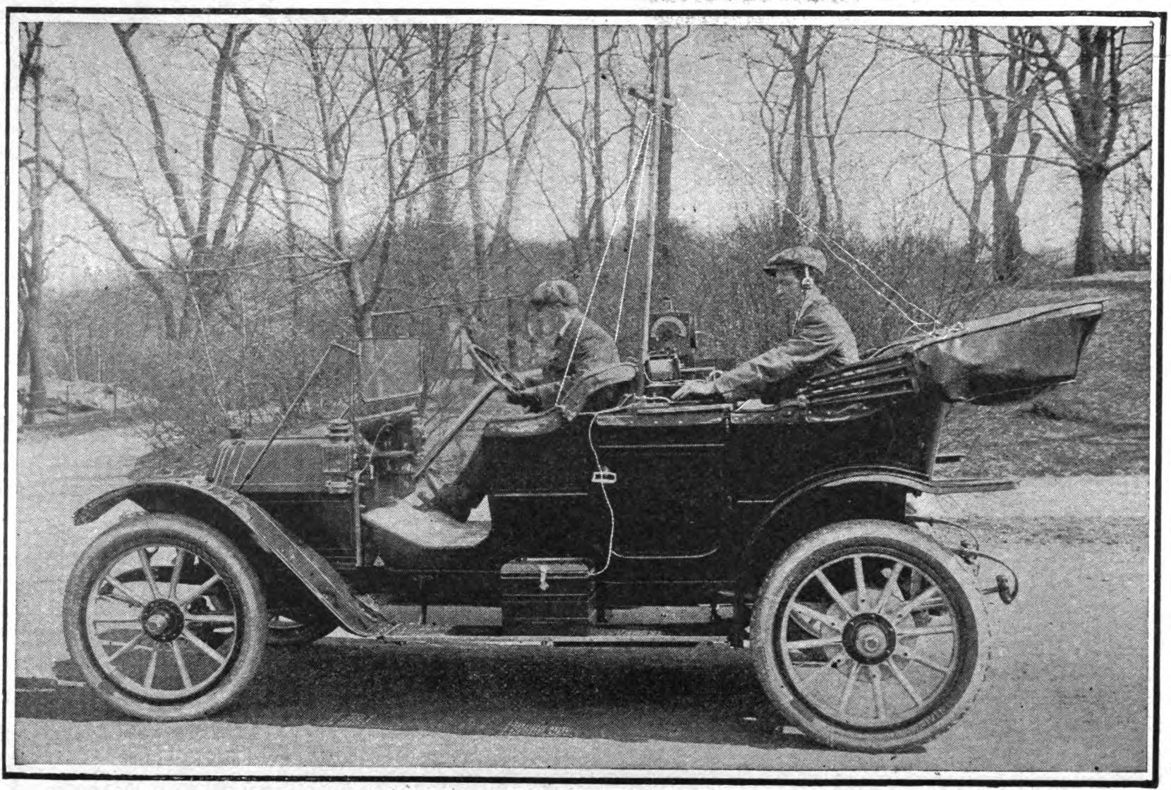 FIG. 106.—Wireless equipped automobile.