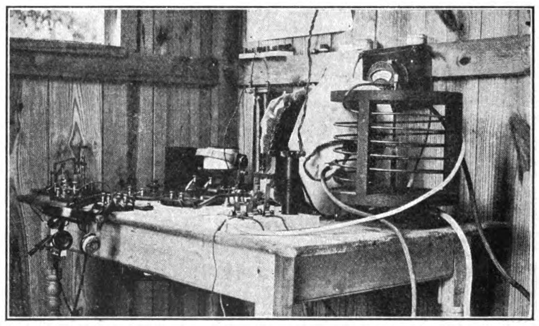 FIG. 150.—An amateur wireless telegraph station.