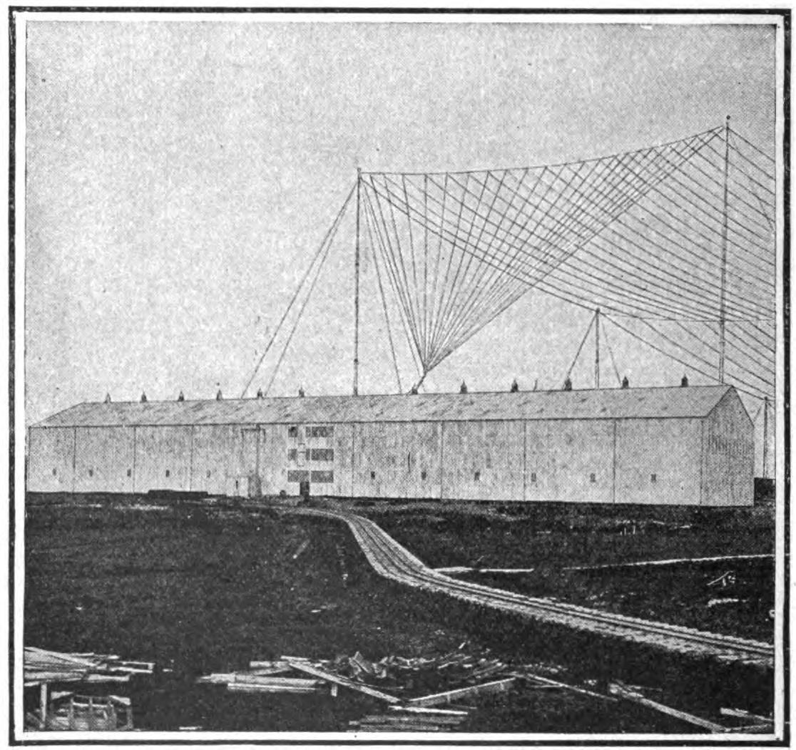 FIG. 153.—The aerial system of a transatlantic station.