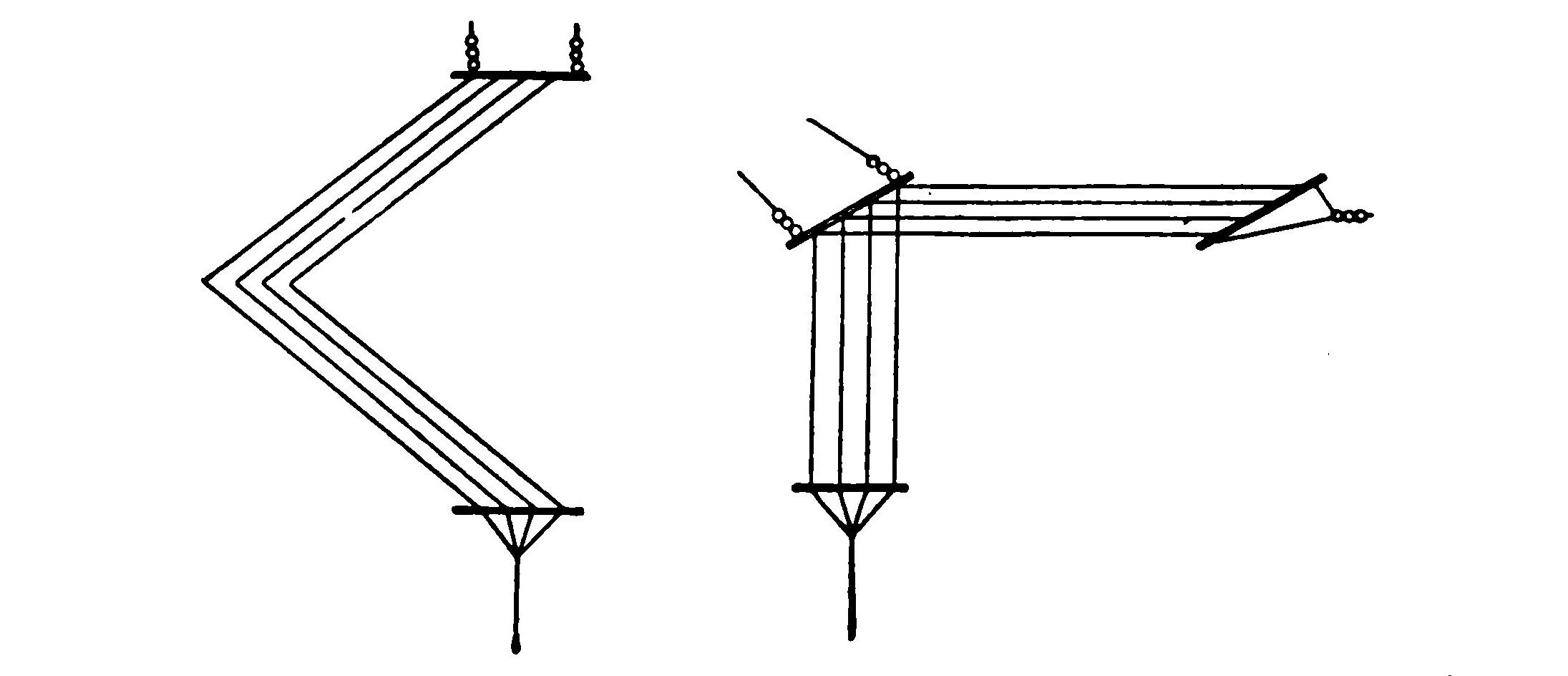 FIG. 18.—Aerials of the "V" and inverted "L" types.