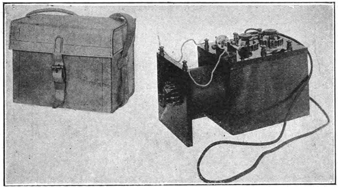 FIG. 60.—Portable receiving set and case.
