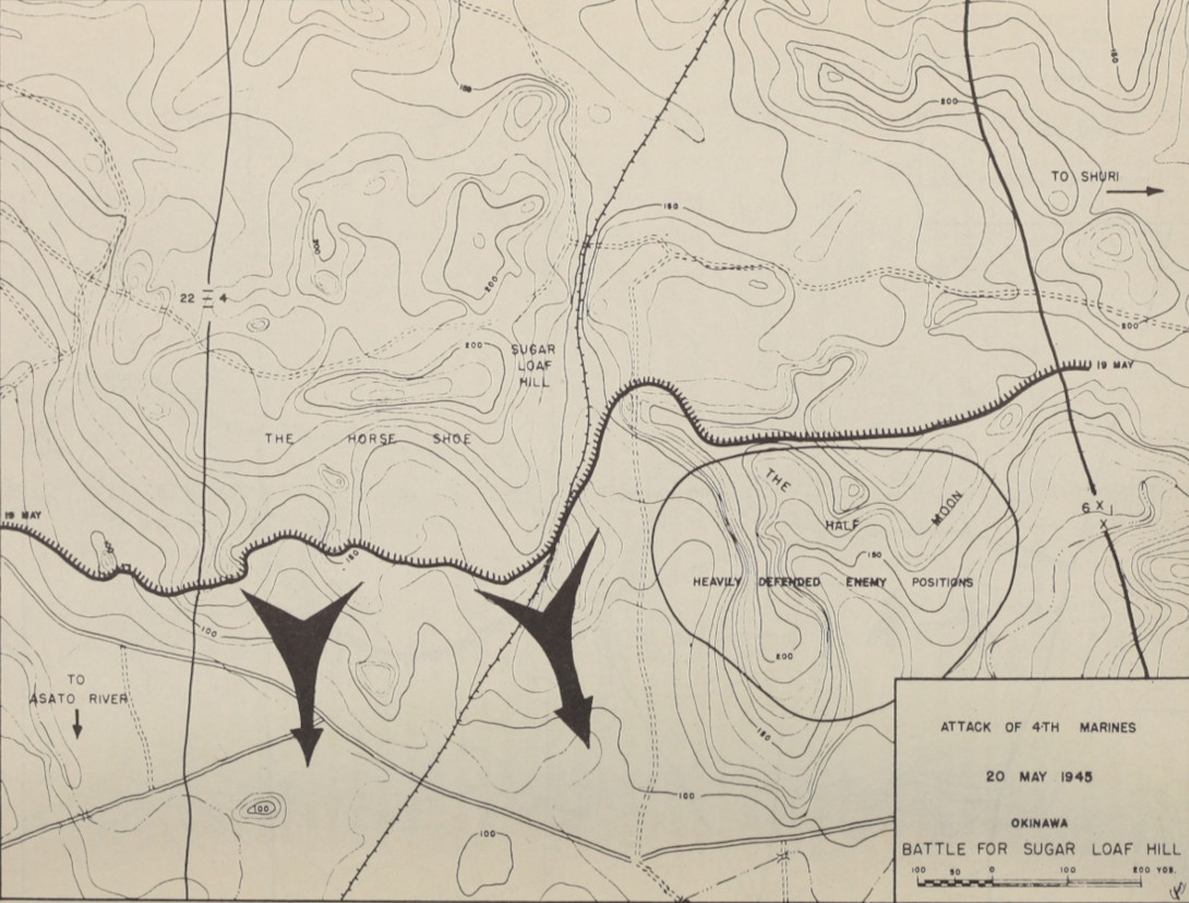 Map 8. Attack of 4-Th Marines.