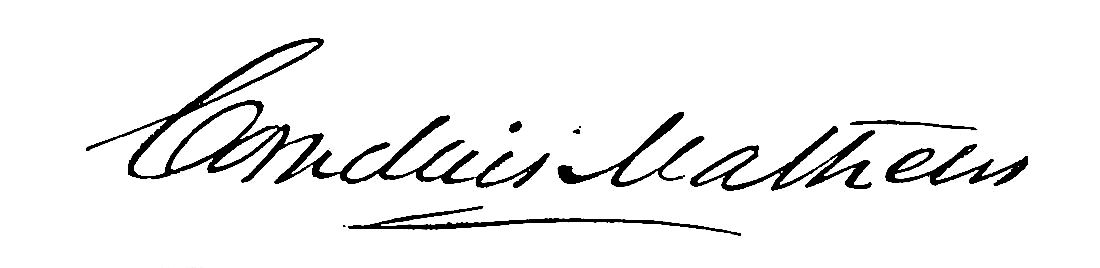 Signature of Cornelius Mathews