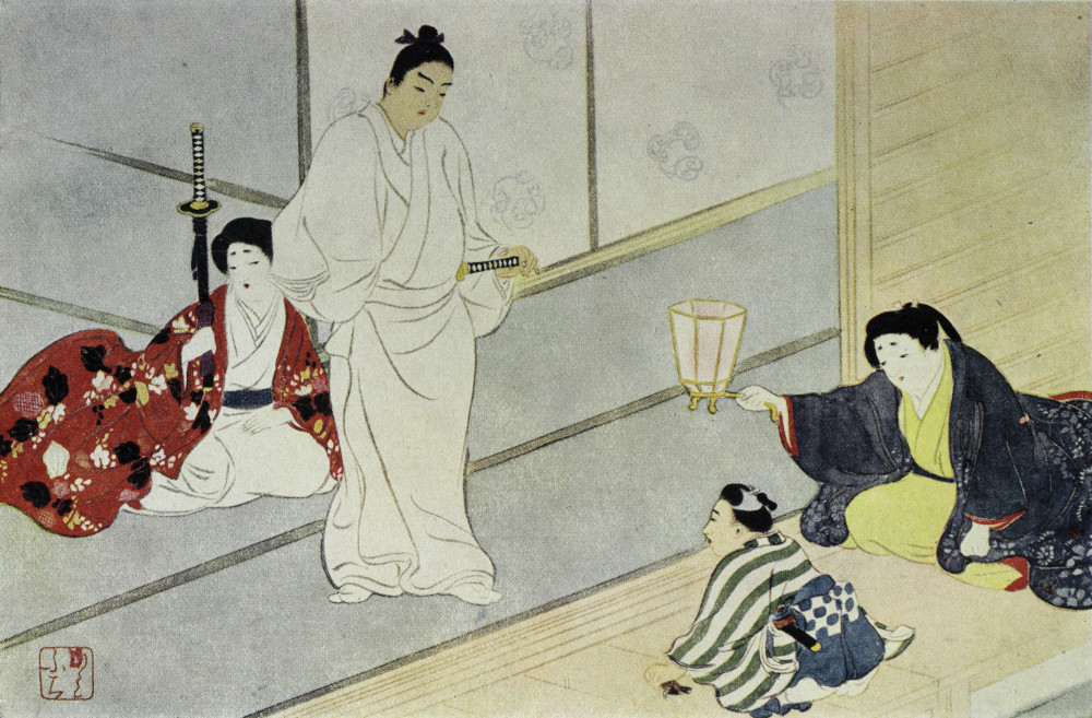 Chōshirō is kneeling before Shogun.