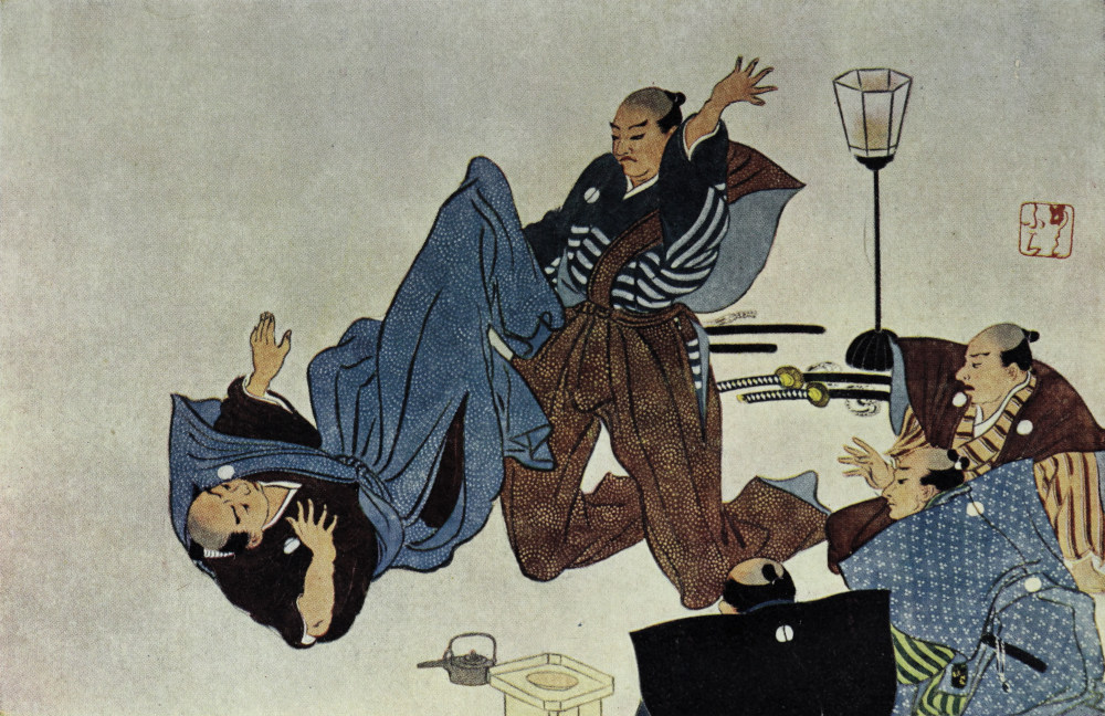 Gonshirō throwing Ujisato