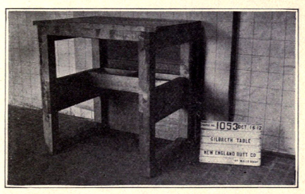 Fig 8 - Gilbreth table in higher position
