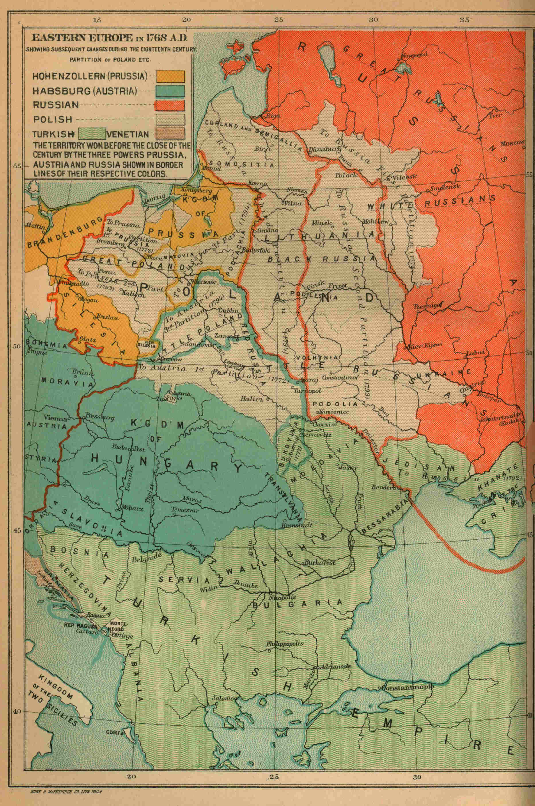 EASTERN EUROPE IN 1768 A. D.