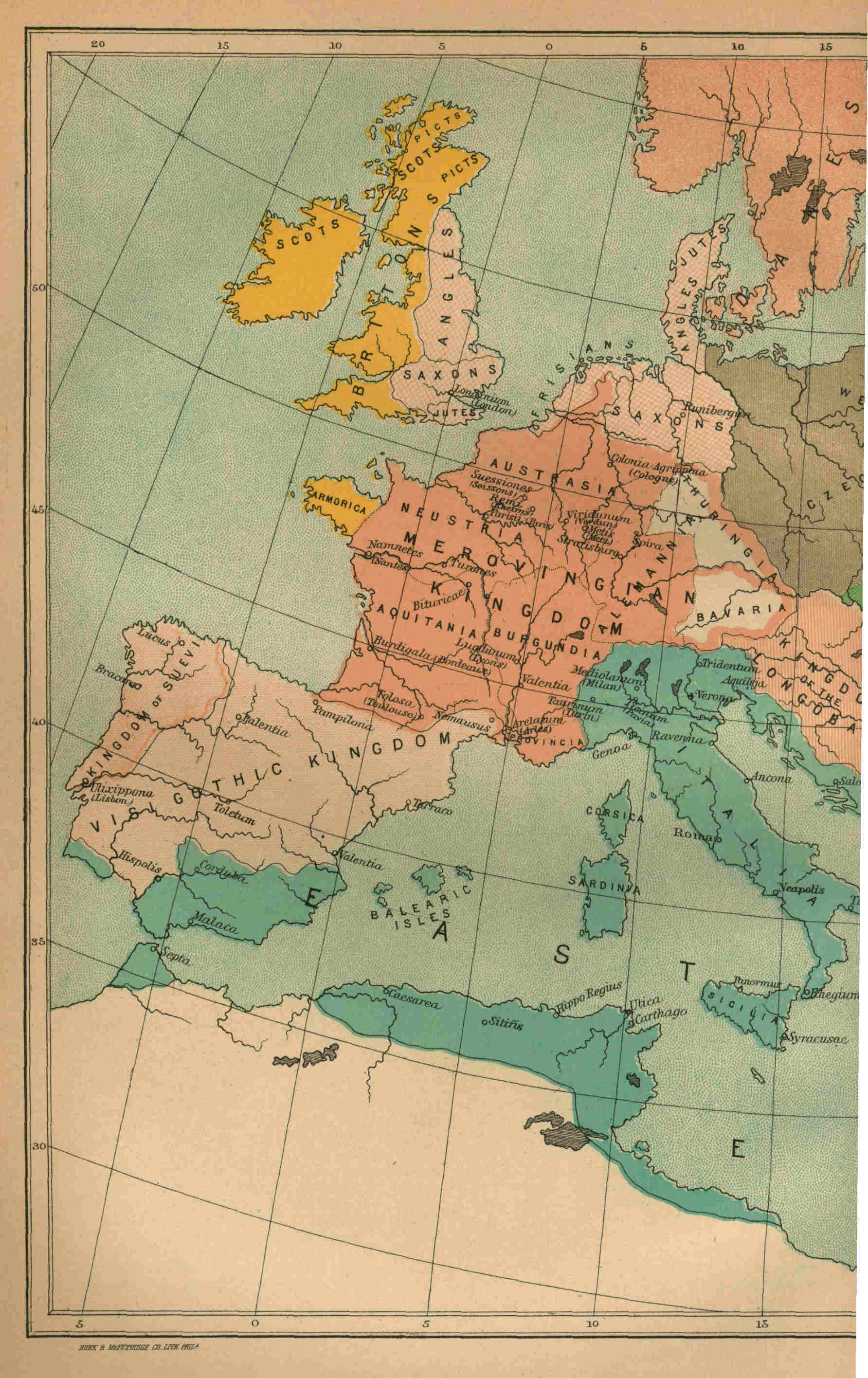 EUROPE AT 565 A. D.