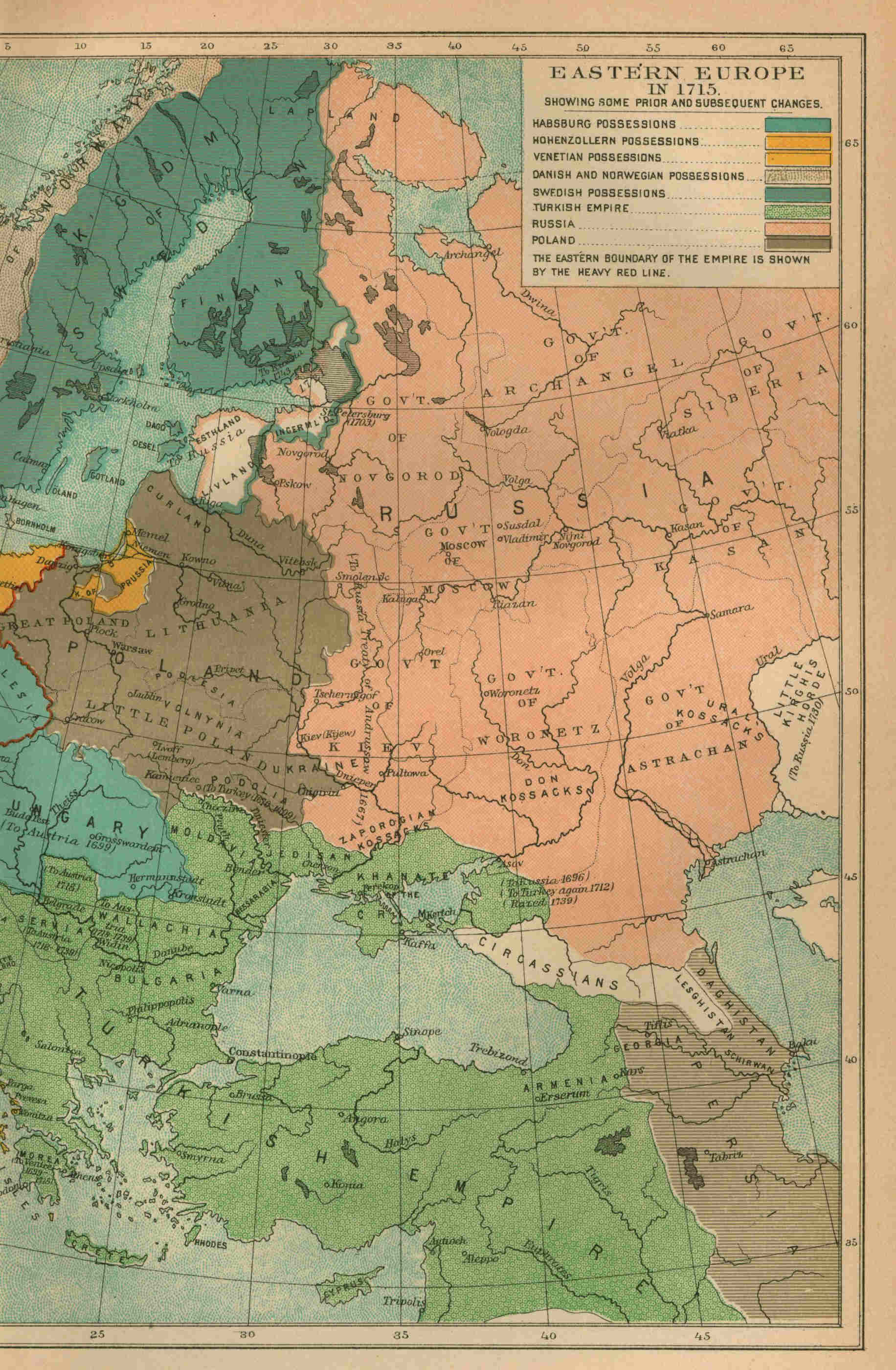 EASTERN EUROPE IN 1715.