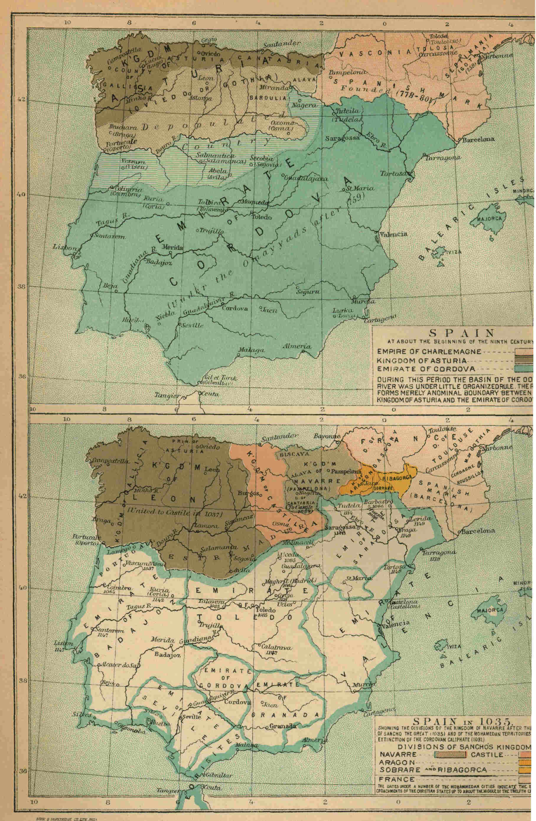 SPAIN AT ABOUT THE BEGINNING OF THE NINTH CENTURY