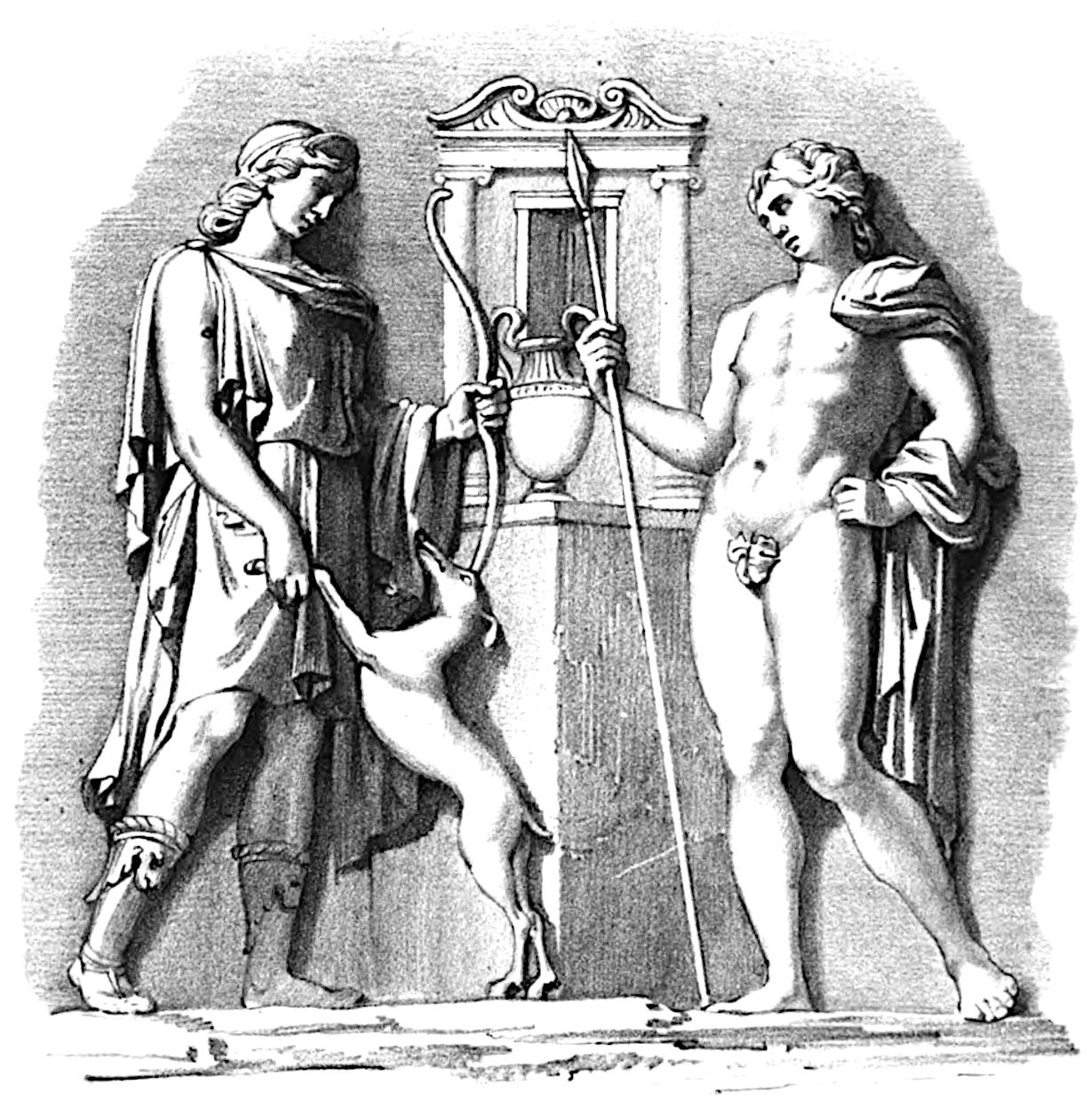 Bronze statuette of a greyhound dedicated to Diana the Huntress, found at Perga in Pamphylia